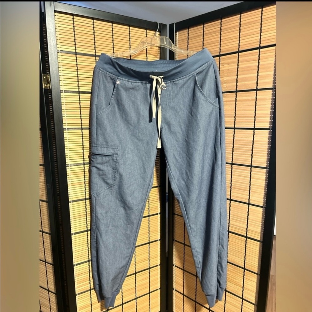 Figs Jogger Pants (Heather Denim) size M